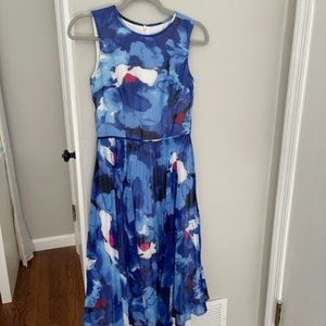 Maggy London Blue Pleated Dress